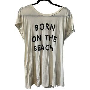 Wildfox Beach Ruffle VBack Tee Medium‎